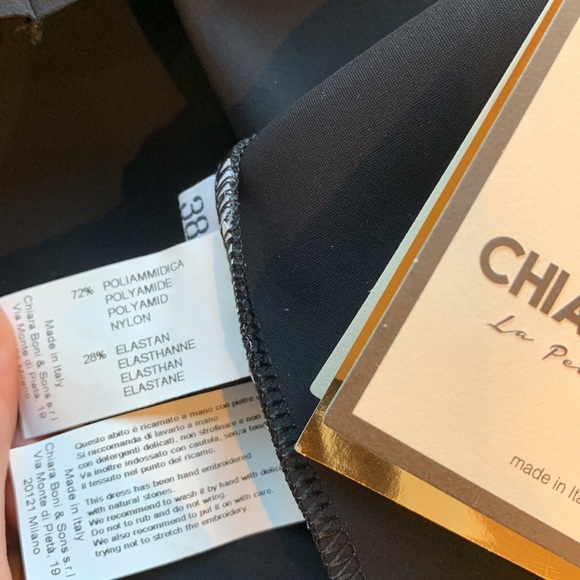 LA PETITE ROBE 🖤 by Chiara Boni Jornei Crystal Grommet V Neck Maxi Dress Black - Picture 13 of 16